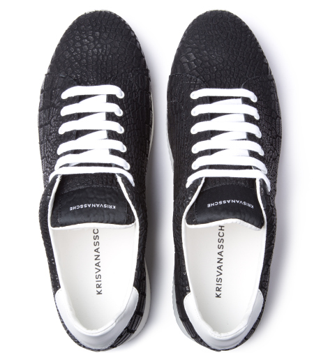 krisvanassche-black-crocodile-pattern-sneakers