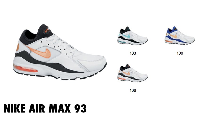 nike air max 93 colorways