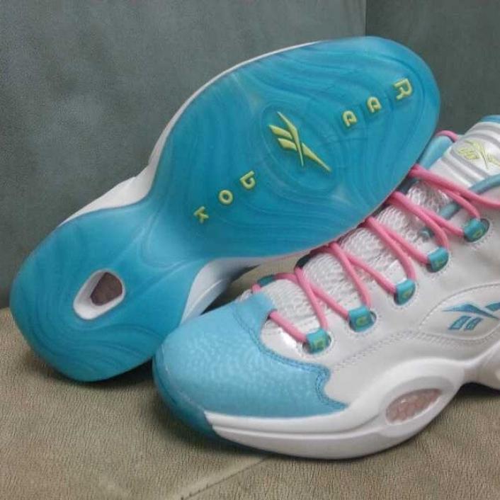 Reebok Question Mid ‘White/Blue-Pink’ | First Look