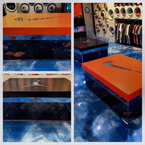 Sneaker Box Fish Tank Benches at Sneaker Aquarium