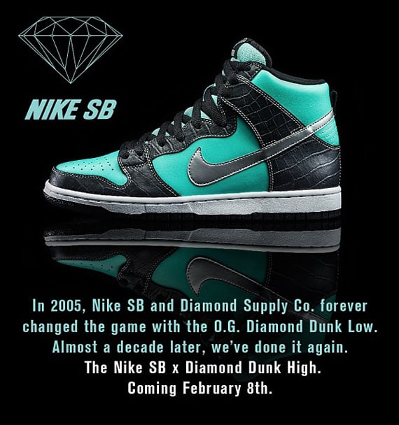 Nicky Diamonds Officially Unveils the Nike SB Dunk High “Tiffany”