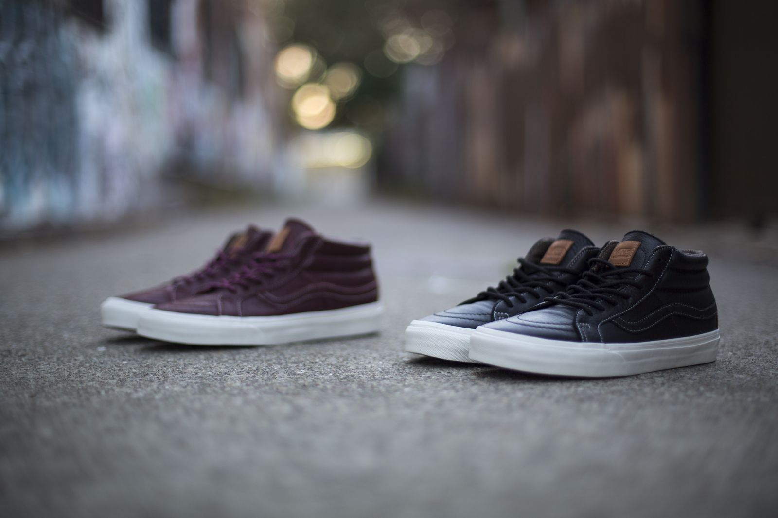 vans sk8 mid leather