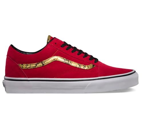 vans old skool red snake