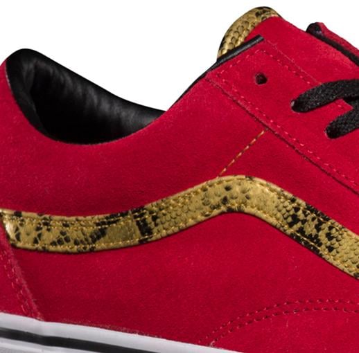 vans old skool red snake