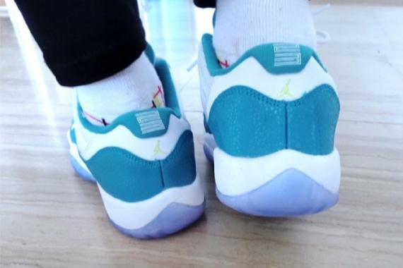 Air Jordan XI (11) Low GS White/Aqua-Volt | New Images