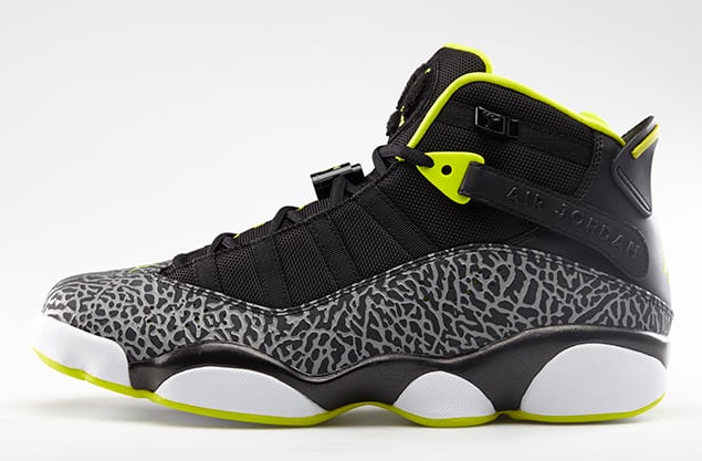 Jordan 6 Rings Black Venom Green-White Cement Grey Official Images