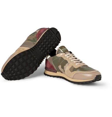 valentino-panelled-leather-and-suede-camouflage-sneakers