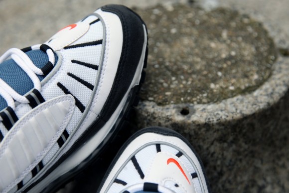 Nike Air Max 98 White Total Orange Metallic Silver Now Available 