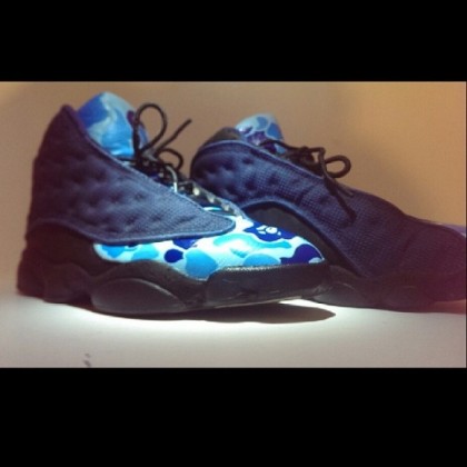 Nike Air Sneakers Men Lebron 11 Green And Blue