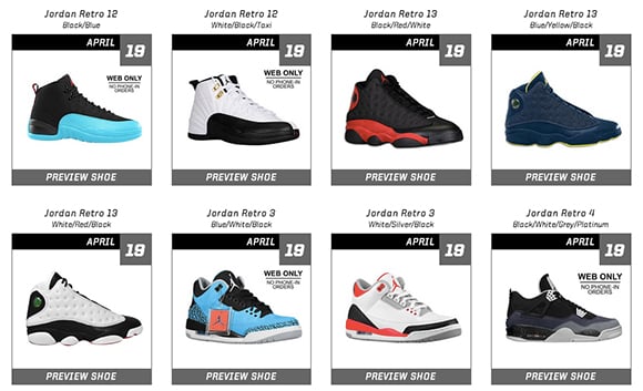 different jordans names