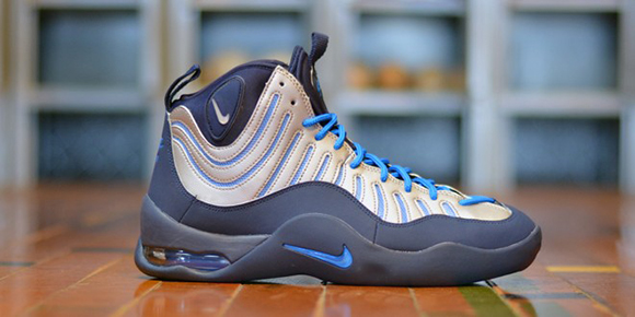 Nike Air Bakin Midnight Navy Metallic Silver