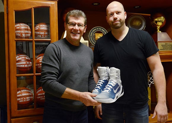 Nike Kobe 9 Elite UCONN Custom by Mache for Geno Auriemma