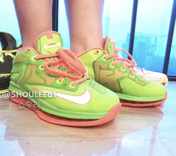 Nike LeBron XI (11) Low GS ‘Volt/Bright Orange’ – On-Foot Images