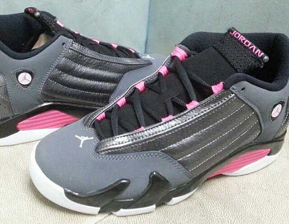 jordan 14 pink and grey