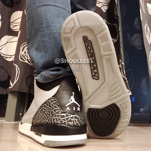 Air Jordan 3 Wolf Grey - On Foot