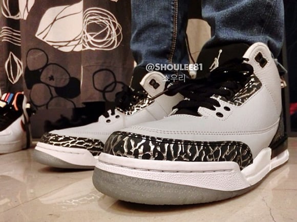 Air Jordan 3 Wolf Grey - On Foot