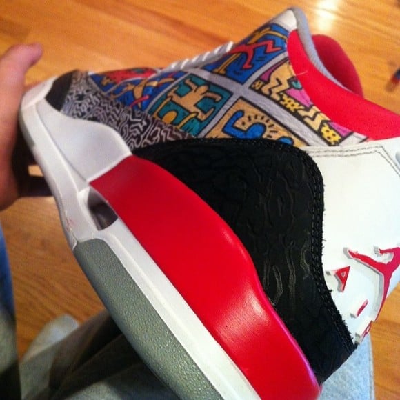 Air Jordan III (3) “Keith Haring -Pop Art” Customs by Odd Secret