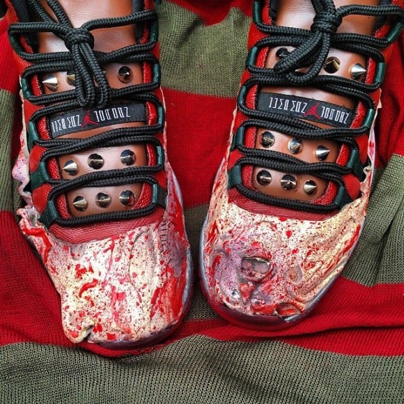 Air Jordan XI (11) “Freddy Kruger” Customs by Fresh Insouls