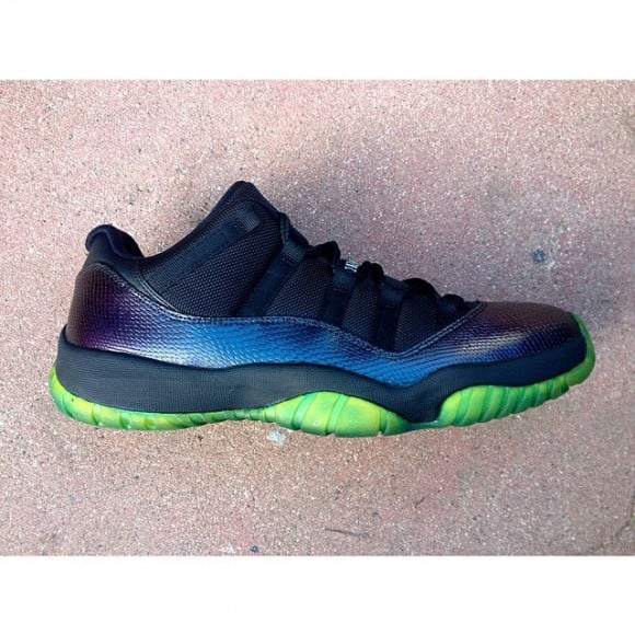 Air Jordan XI (11) Low “Chameleon Snake” Customs by Etai Customs