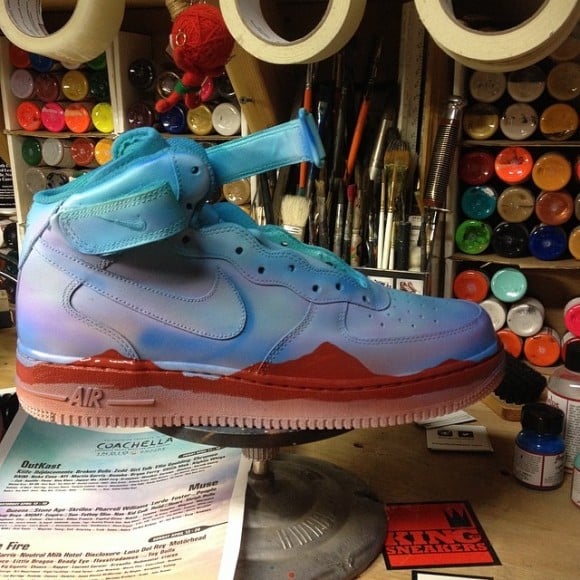 Nike Air Force 1 Mid “Coachella” Customs by King of Sneakers