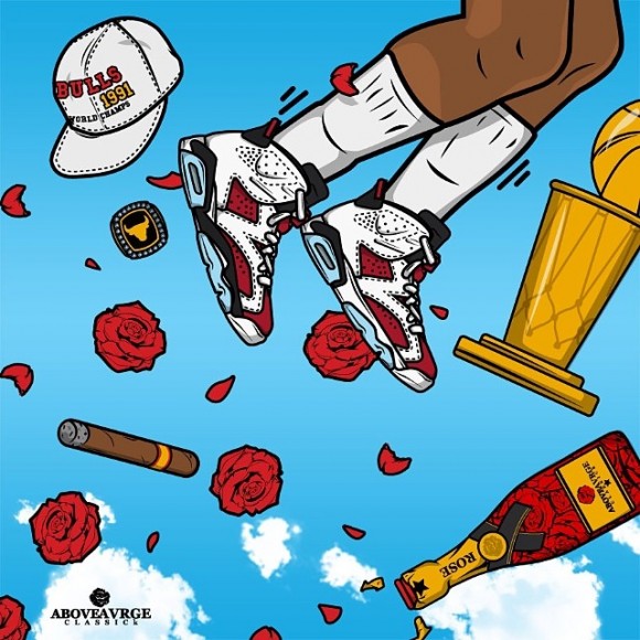 Sneaker Art: “Sky’s The Limit ’91” Canvas Print by ABOVE AVRGE