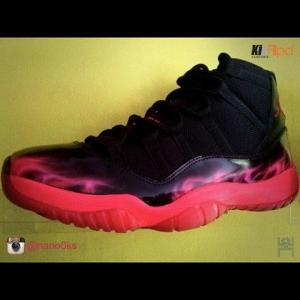 Air Jordan 11 Retro Concords Fire Engine Red 4 Jordans