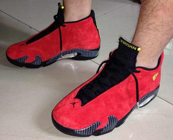 Air Jordan 14 Ferrari – On Foot