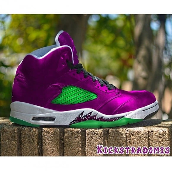 Air Jordan 5 “Purple Urkel” Customs by Kickstradomis