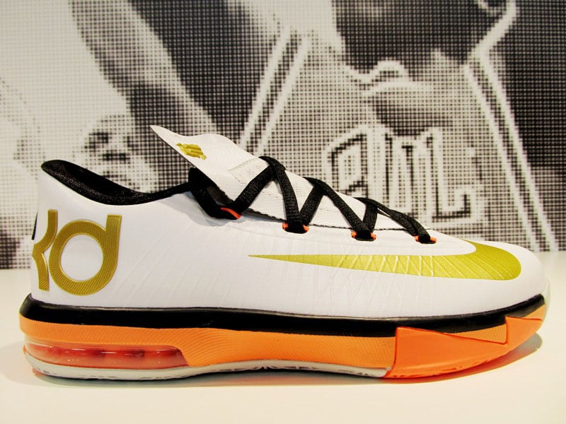 Nike KD VI (6) GS ‘White/Black-Gold-Orange’ – First Look