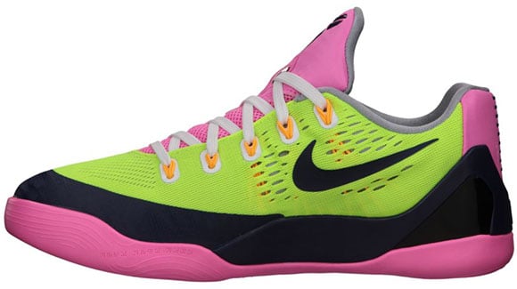 Nike Kobe 9 EM GS Volt/Midnight Navy-Pink Glow-Wolf Grey