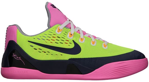 Nike Kobe 9 EM GS – Volt/Midnight Navy-Pink Glow-Wolf Grey