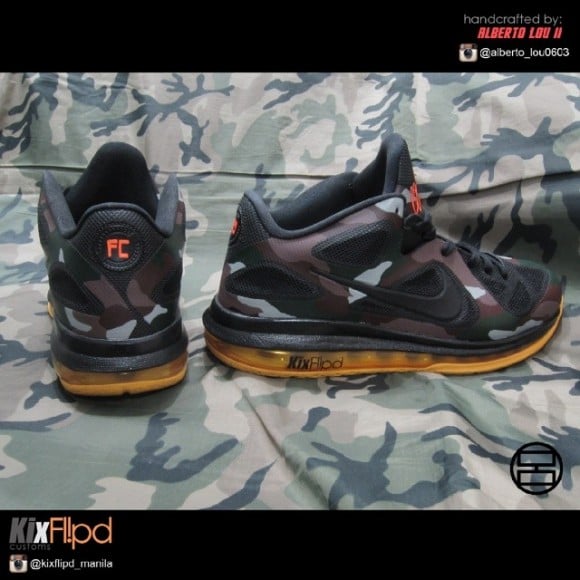 Nike LeBron 9 Low “Camo” Customs by Alberto Lou