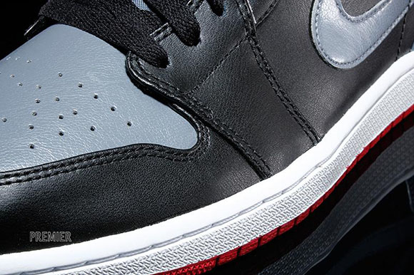 Air Jordan 1 Low Black/Cool Grey-Gym Red