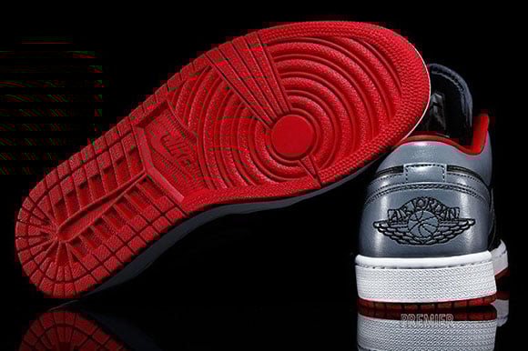 Air Jordan 1 Low Black/Cool Grey-Gym Red