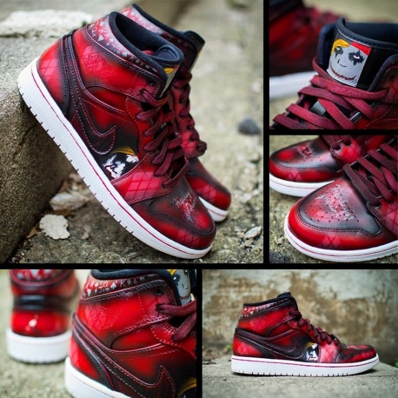 Red Supreme x LV Air Jordan 1 by JBFcustoms