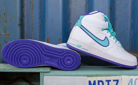 Nike Air Force 1 High – White/Dark Concord-Hyper Jade