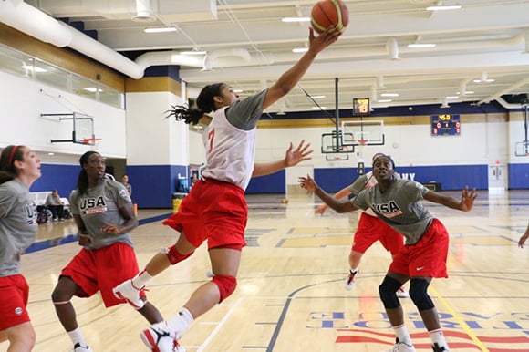 Maya Moore wears USA Air Jordan XX9