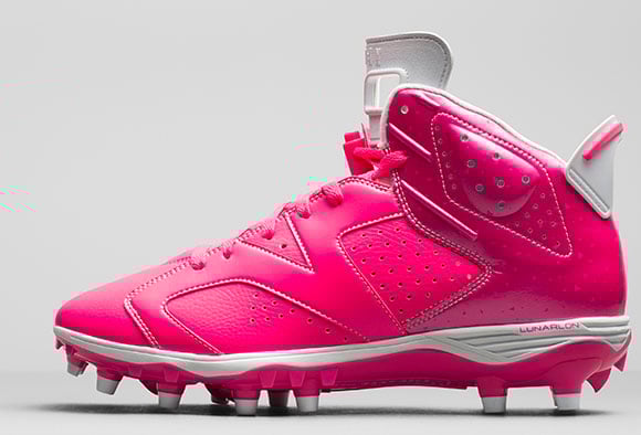 Air Jordan 6 Cleats Breast Cancer Awareness