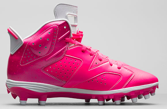 Air Jordan 6 Cleats Breast Cancer Awareness