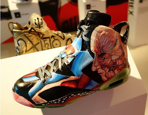 Air Jordan 6 Custom Display at Slam Dunk Event