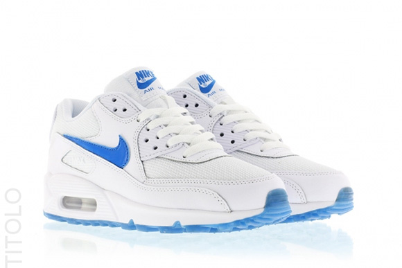 Nike Air Max 90 GS Glow in the Dark White/Photo Blue