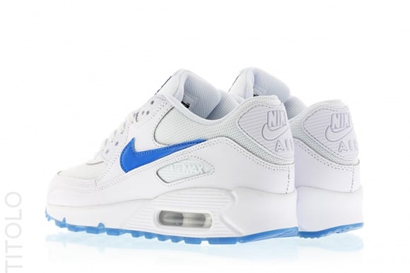 Nike Air Max 90 GS Glow in the Dark White/Photo Blue