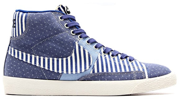 Nike Blazer Mid Blue Legend/Sail with Polka Dots & Denim