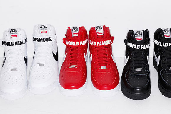 Supreme x Nike Air Force 1 High Release Info- SneakerFiles