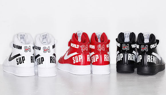 supreme x nike air force 1 high white