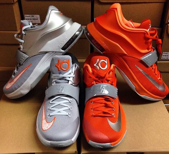 2nd Pair of Nike KD 7 Texas Longhorns