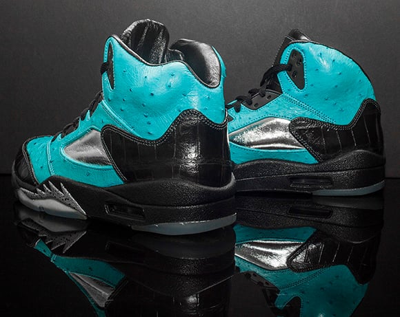 Air Jordan 5 Tiffany Ostrich Custom by JBF