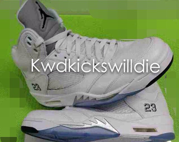 Air Jordan 5 White Metallic Silver 2015 Remastered