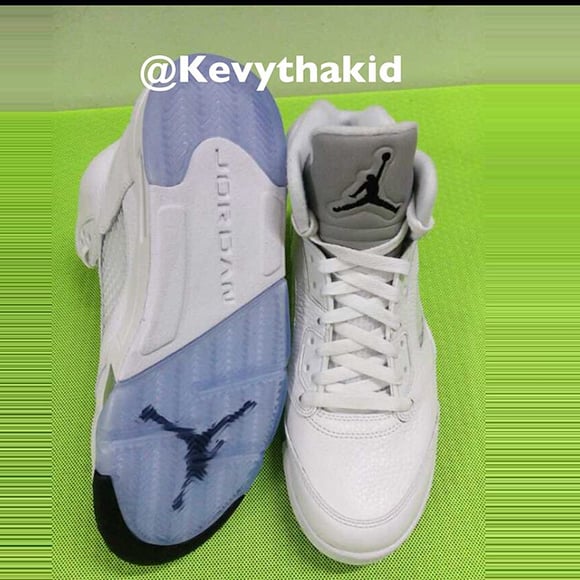 Air Jordan 5 White Metallic Silver 2015 Remastered