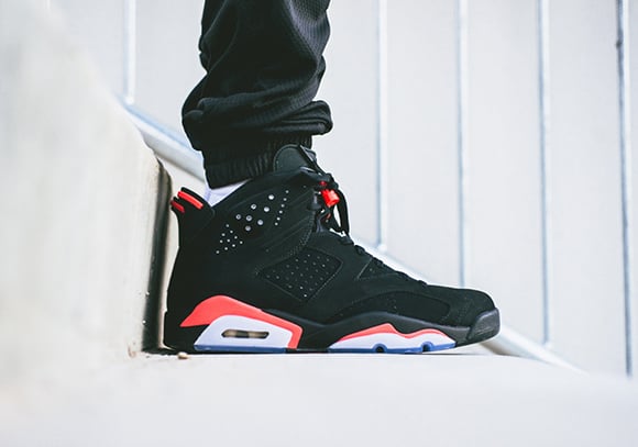 On Feet: Air Jordan 6 Black/Infrared Black Friday Release